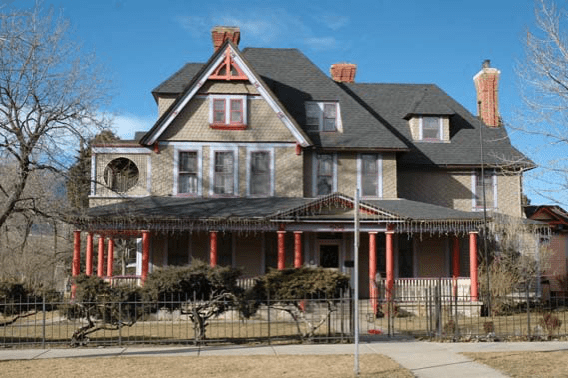 Historic Bemis House at 506 N Cascade Ave, built in 1885 by architect W.F. Ellis.