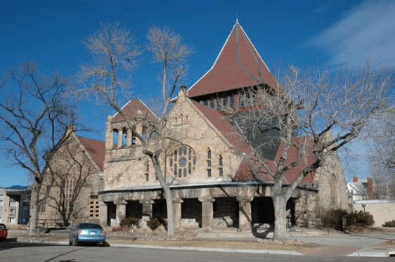 Stop No. 36: First Congregational Church
20 East St. Vrain Street
Built 1888-1889
Architect Henry Rutgers Marshall