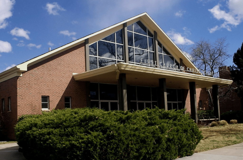 Photograph of the First Church of Christ Scientist at 325 North Cascade Avenue in Colorado Springs