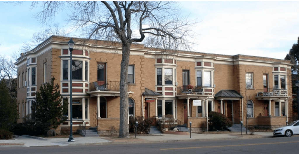 Photograph of the Murray Apartments at 725-33 North Tejon Street in Colorado Springs