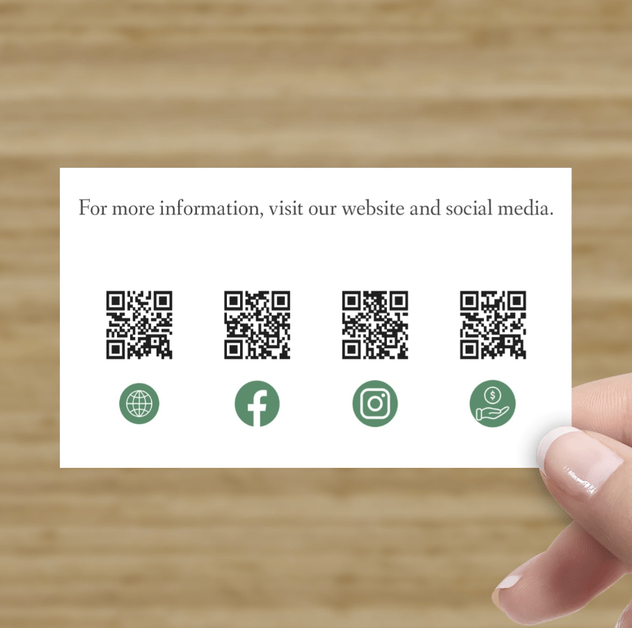 Proof of the back of the neighborhood business card