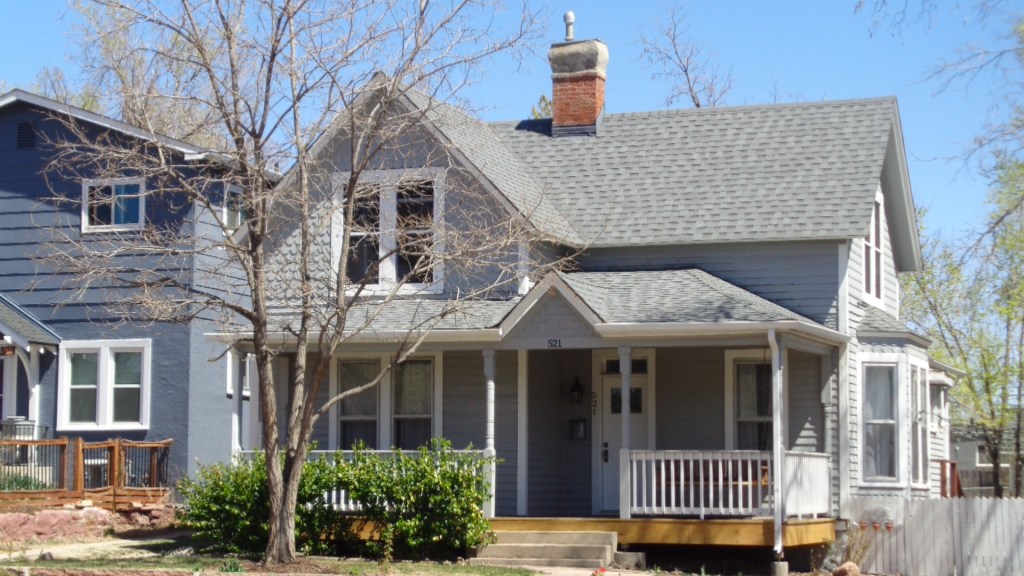 Photograph of the residence located at 521 North Wahsatch Avenue, Colorado Springs, CO 80903.